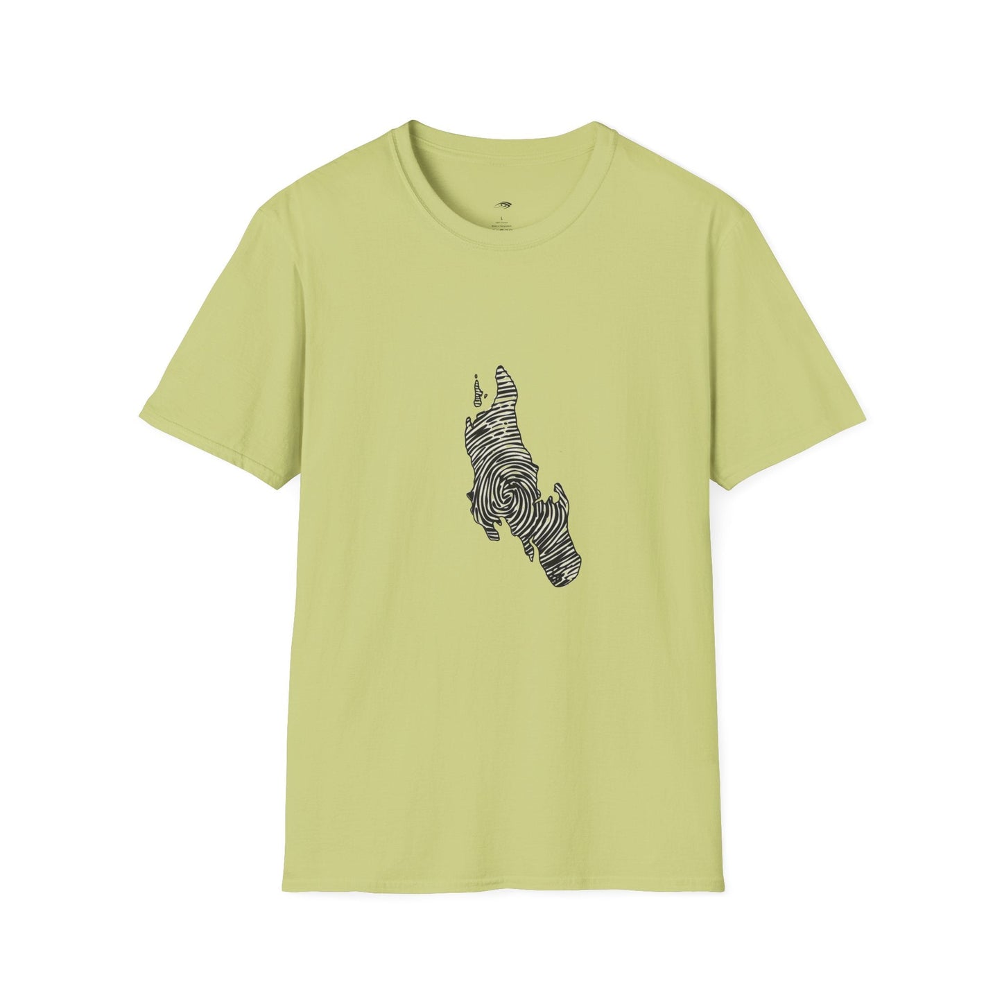 Unguja Island T-Shirt – Minimalist Zanzibar Map Design Printify