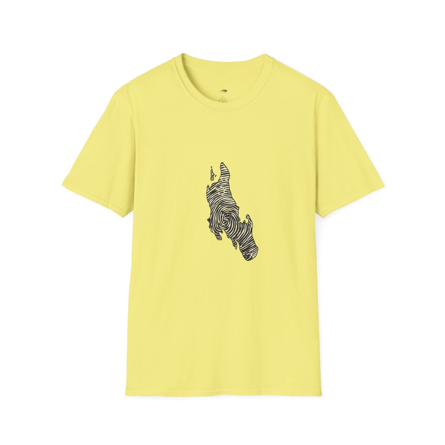 Unguja Island T-Shirt – Minimalist Zanzibar Map Design Printify