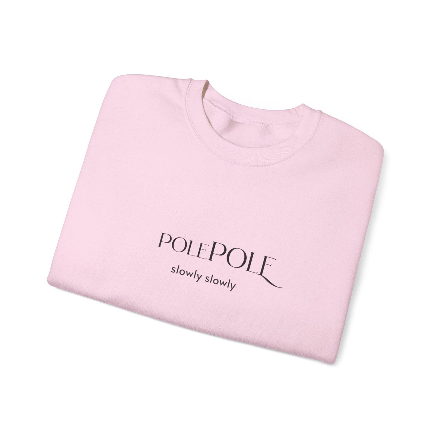 Pole Pole Crewneck Sweatshirt – Swahili "Slowly Slowly" Unisex Heavy Blend™ Printify