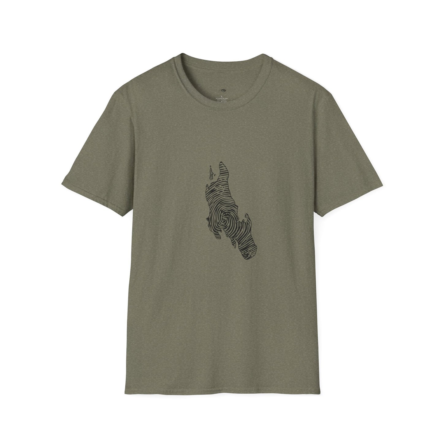 Unguja Island T-Shirt – Minimalist Zanzibar Map Design Printify