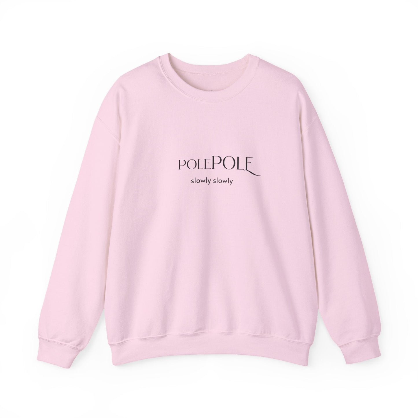 Pole Pole Crewneck Sweatshirt – Swahili "Slowly Slowly" Unisex Heavy Blend™ Printify