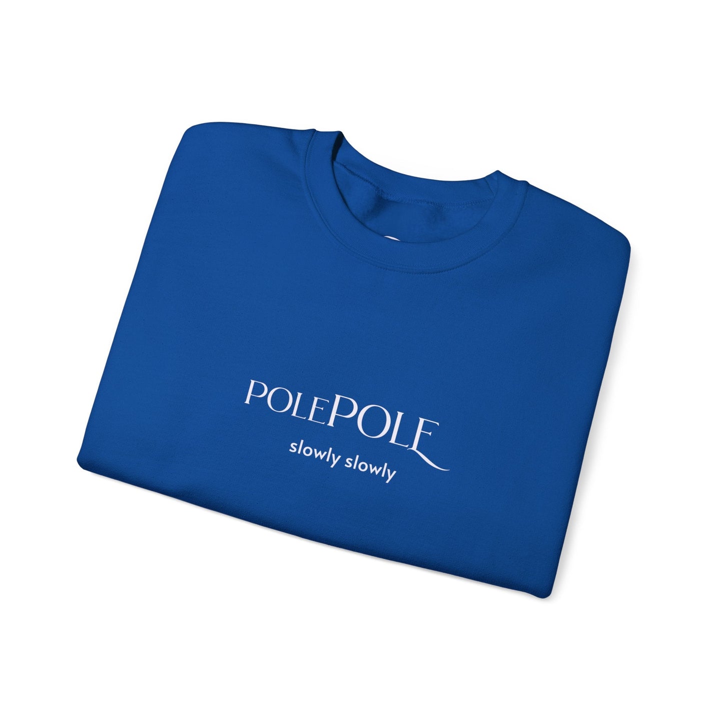 Pole Pole Crewneck Sweatshirt – Swahili "Slowly Slowly" Unisex Heavy Blend™ Printify
