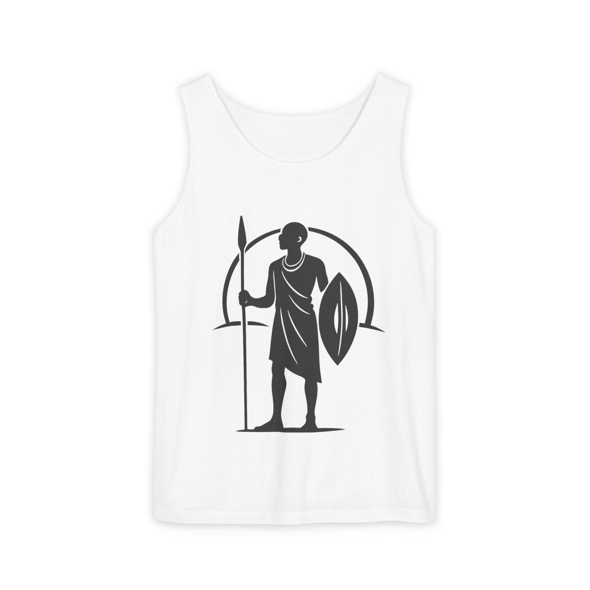 African Warrior Unisex Tank Top, Graphic Tank, Summer Fashion, Vacation Wear, Gift for Him or Her, African Style Clothing - twasira