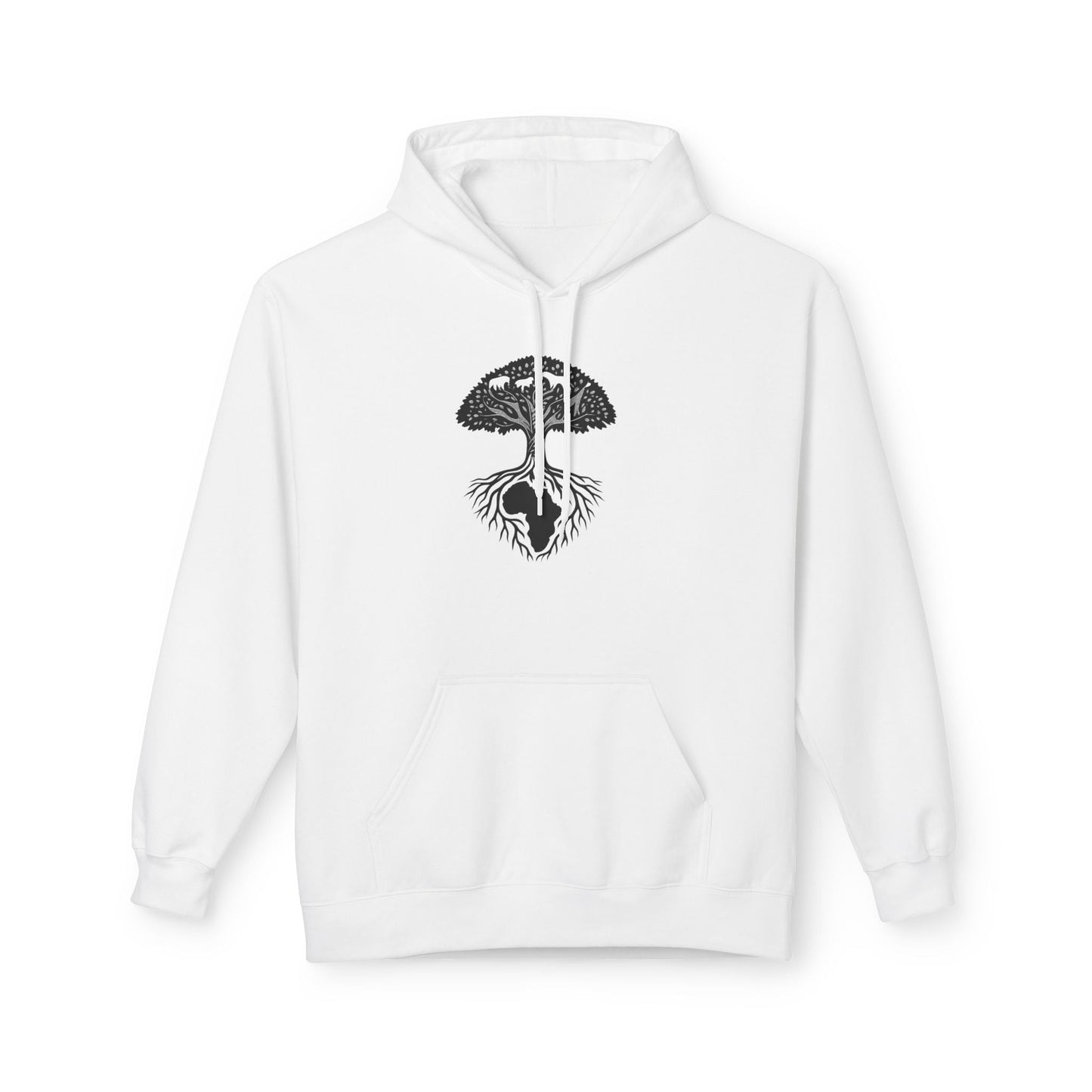 African Roots Hoodie – Unisex Fleece Hoodie | Nature-Inspired African Texture Design | Cozy & Cultural Streetwear Printify