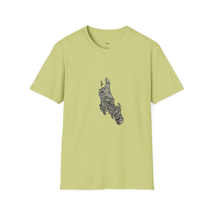 Unguja Island T-Shirt – Minimalist Zanzibar Map Design Printify