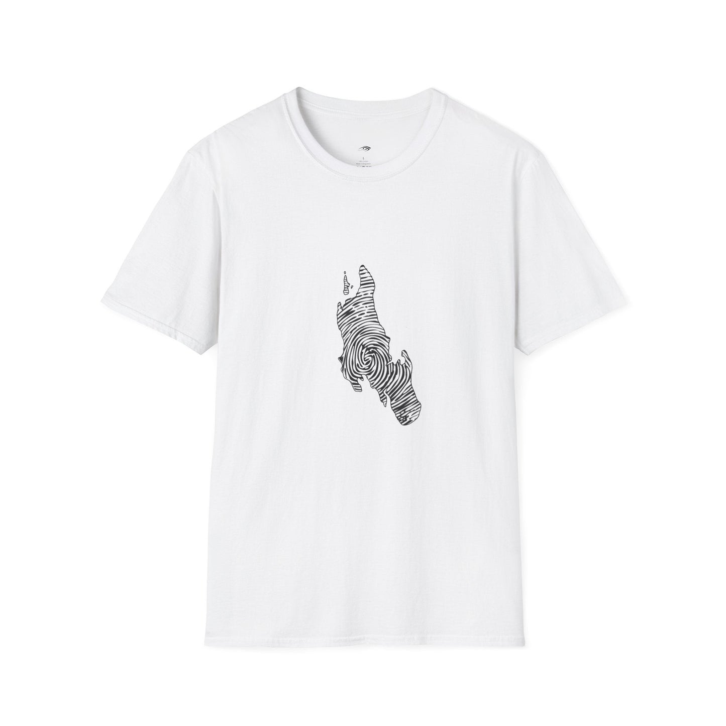 Unguja Island T-Shirt – Minimalist Zanzibar Map Design Printify
