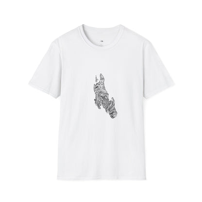 Unguja Island T-Shirt – Minimalist Zanzibar Map Design Printify