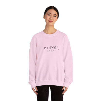 Pole Pole Crewneck Sweatshirt – Swahili "Slowly Slowly" Unisex Heavy Blend™ Printify
