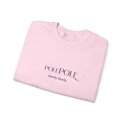 Pole Pole Crewneck Sweatshirt – Swahili "Slowly Slowly" Unisex Heavy Blend™ Printify