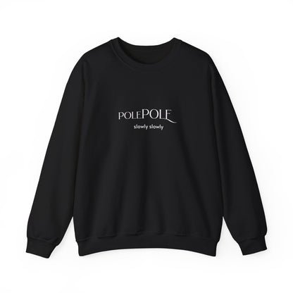 Pole Pole Crewneck Sweatshirt – Swahili "Slowly Slowly" Unisex Heavy Blend™ Printify