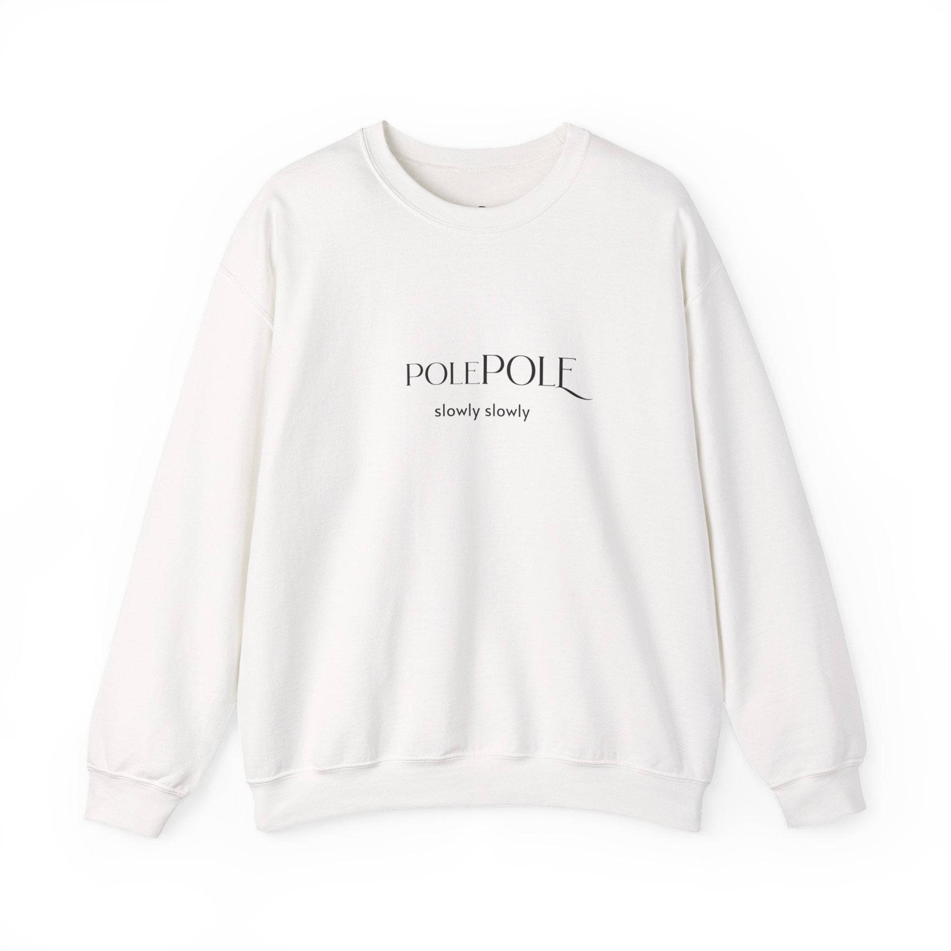 Pole Pole Crewneck Sweatshirt – Swahili "Slowly Slowly" Unisex Heavy Blend™ Printify