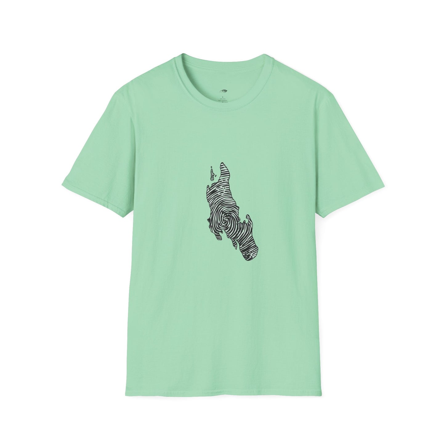 Unguja Island T-Shirt – Minimalist Zanzibar Map Design Printify