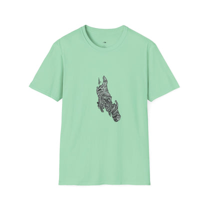 Unguja Island T-Shirt – Minimalist Zanzibar Map Design Printify
