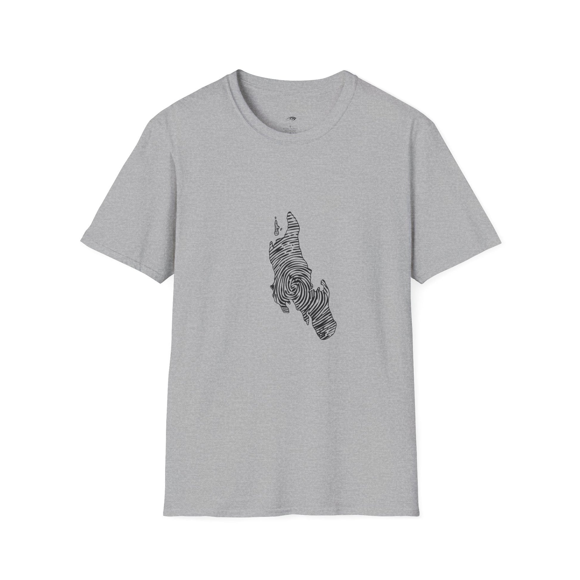 Unguja Island T-Shirt – Minimalist Zanzibar Map Design Printify