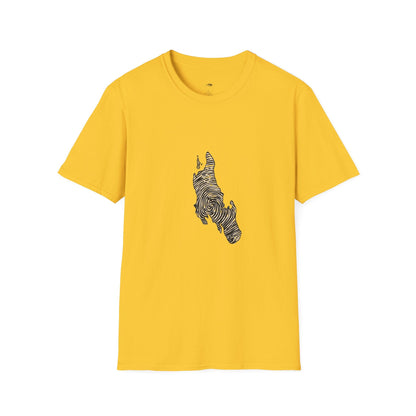 Unguja Island T-Shirt – Minimalist Zanzibar Map Design Printify