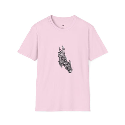 Unguja Island T-Shirt – Minimalist Zanzibar Map Design Printify