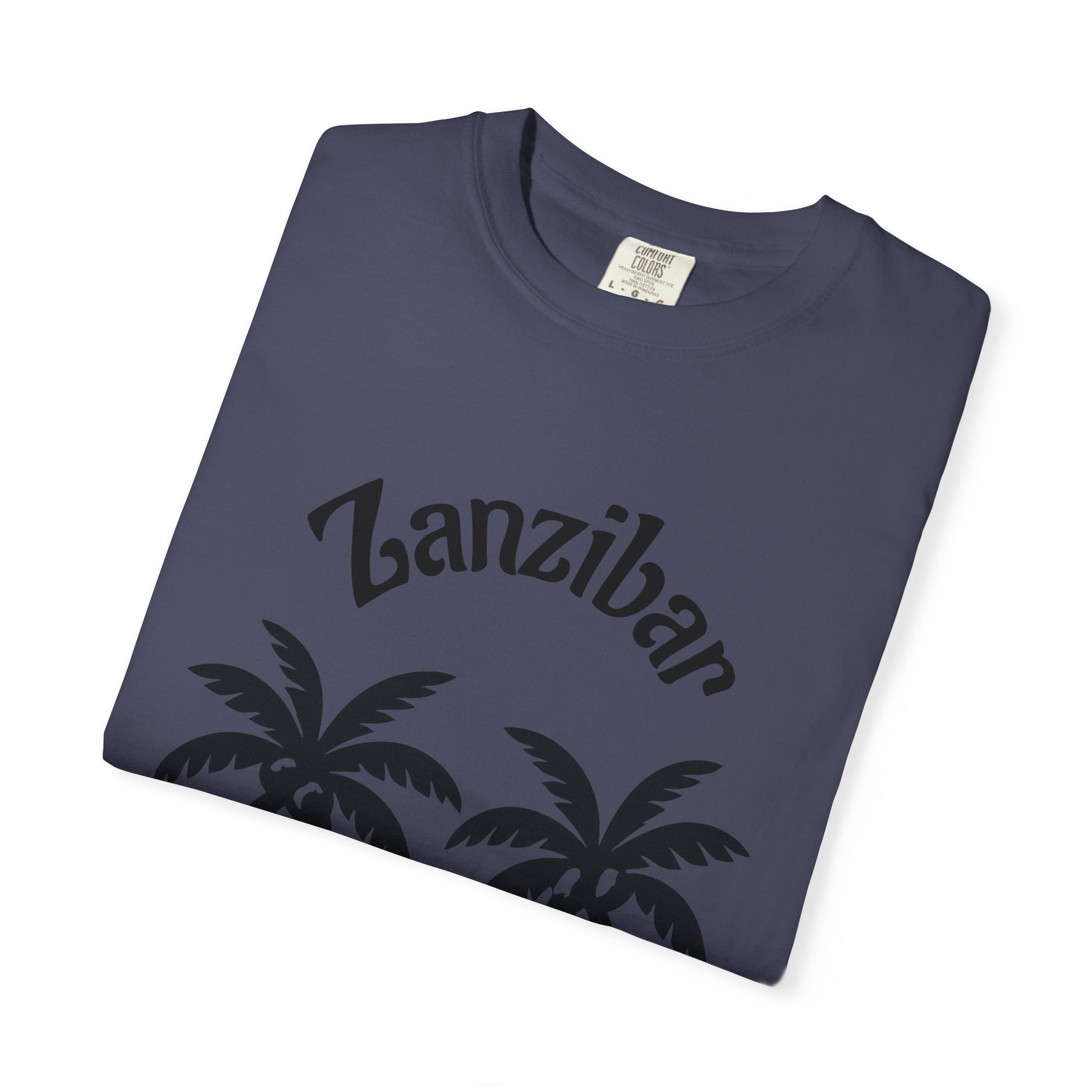 Coconut Beach Scene Unisex T-Shirt – Tropical Minimalist Design, Zanzibar-Inspired, Summer Vacation Wear - twasira