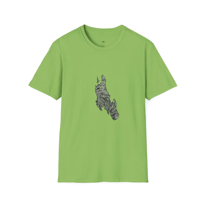 Unguja Island T-Shirt – Minimalist Zanzibar Map Design Printify