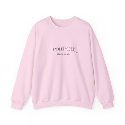 Pole Pole Crewneck Sweatshirt – Swahili "Slowly Slowly" Unisex Heavy Blend™ Printify