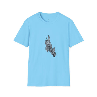 Unguja Island T-Shirt – Minimalist Zanzibar Map Design Printify