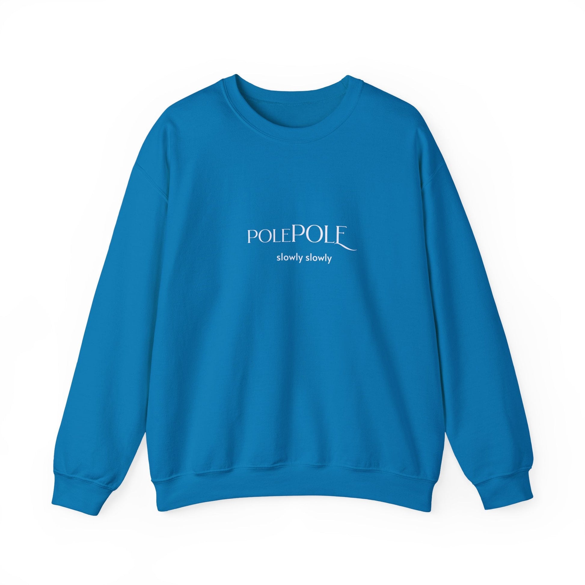 Pole Pole Crewneck Sweatshirt – Swahili "Slowly Slowly" Unisex Heavy Blend™ Printify