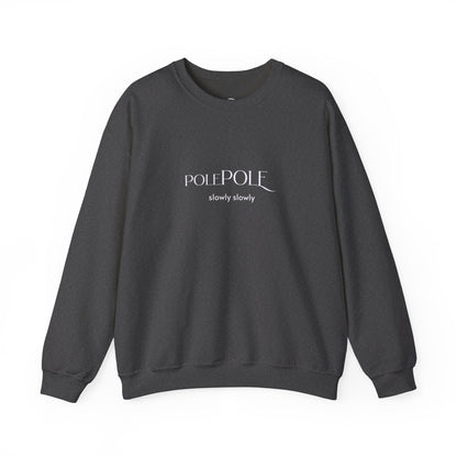 Pole Pole Crewneck Sweatshirt – Swahili "Slowly Slowly" Unisex Heavy Blend™ Printify