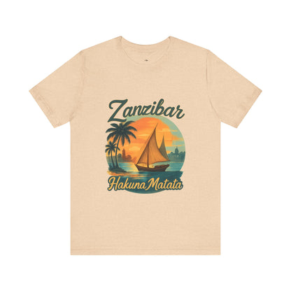 Zanzibar Hakuna Matata Tee, Unisex T-Shirt, Vacation Wear, Beach Gear, Travel Apparel, Summer Style - twasira