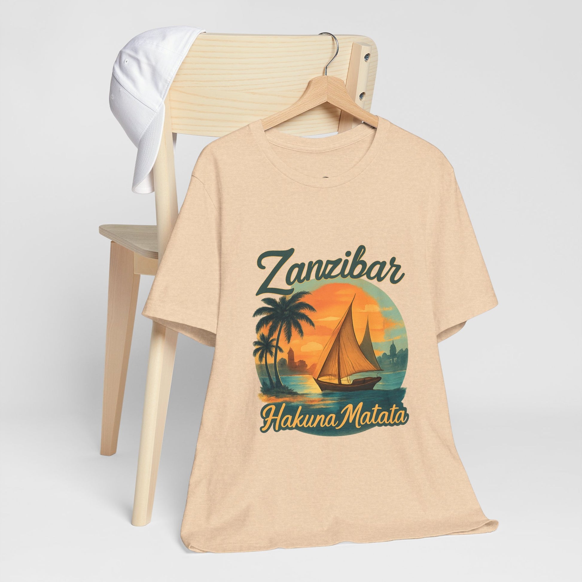Zanzibar Hakuna Matata Tee, Unisex T-Shirt, Vacation Wear, Beach Gear, Travel Apparel, Summer Style - twasira